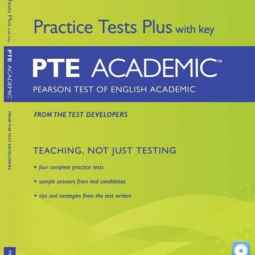 کتاب نمونه سوالات آزمون پی تی ای اکادمیک  pte academic practice test plus
